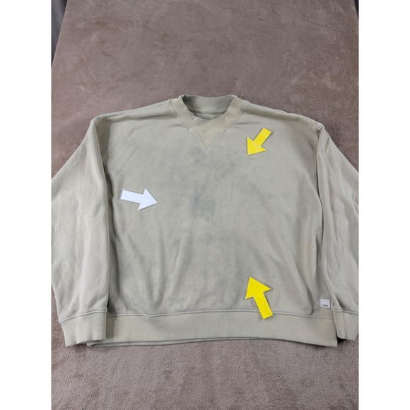 Vuori Sedona Crew Sweatshirt Women M Light Gray Cotton Blend Fair stains - Picture 11 of 11